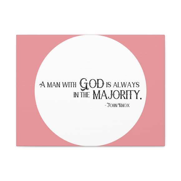 Scripture Sign A Man With God Pink 1 Timothy 6:11 Bible Canvas Christian Wall A